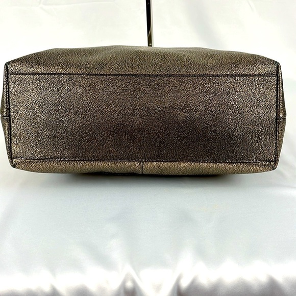 Coach Chicago Ellis Metallic Bronze Pebble Leather Large Tote Bag - Picture 11 of 16